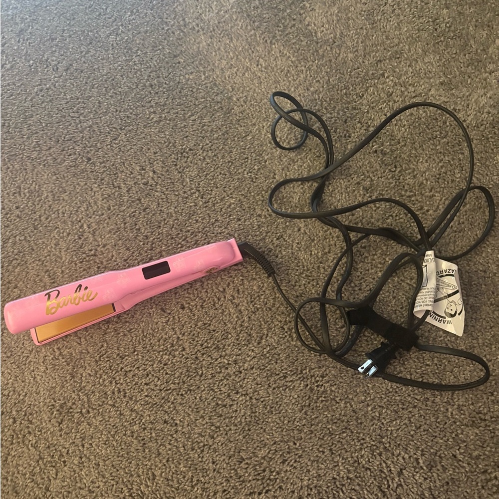 Barbie Pink Hair Straightener with Black Cord